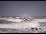 jump landing behind the wave